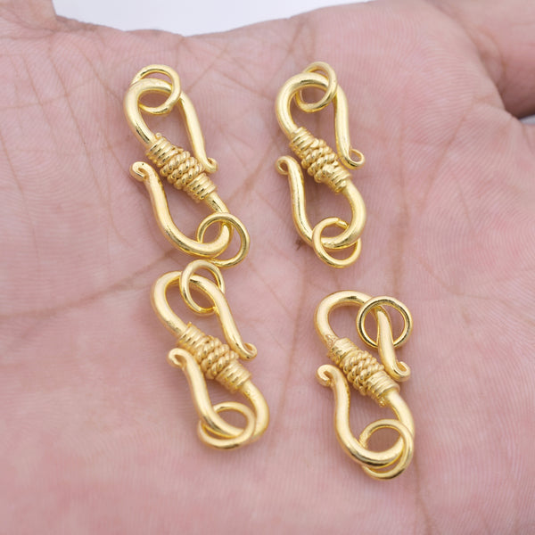 Gold Plated S Hook Bali Clasps