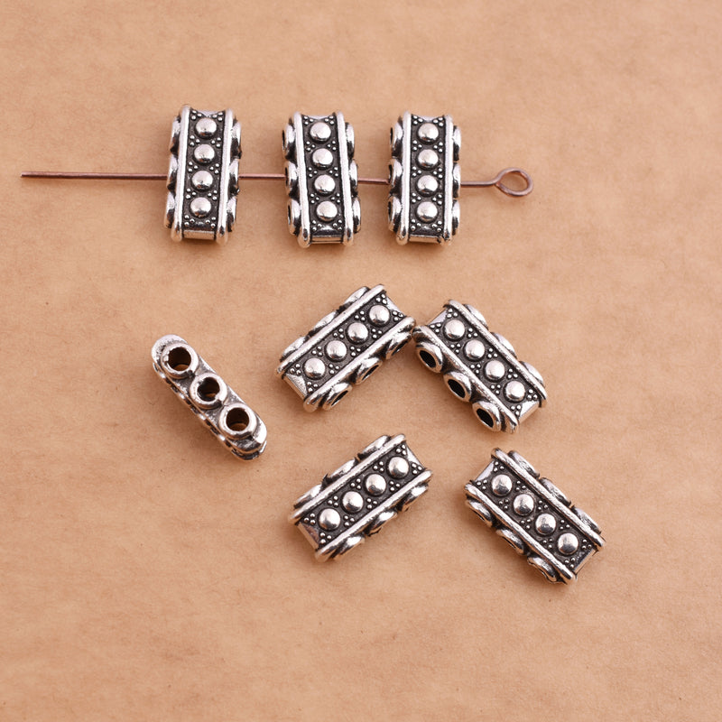 3 Strand Antique Silver Plated Spacer Connector Bars