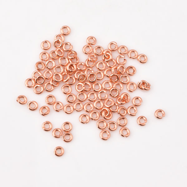 3mm - Copper Plated Open / Split Open Wire Jump Rings