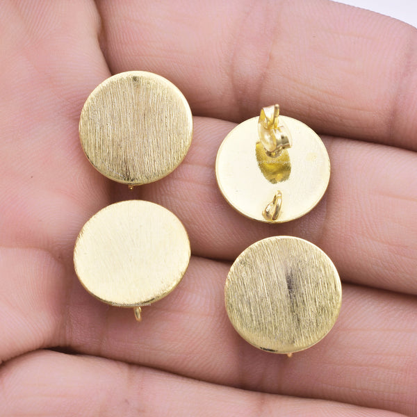 Gold Plated Round Ear Studs