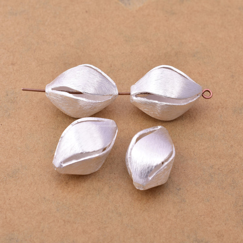 Silver flower bud design Beads For Jewelry Makings 