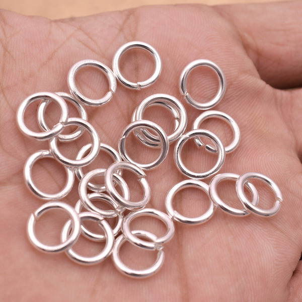 10mm - Silver Plated Open / Split Open Round Jump rings