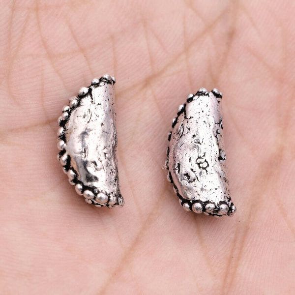 Antique Silver Plated Tacos Spacer Beads