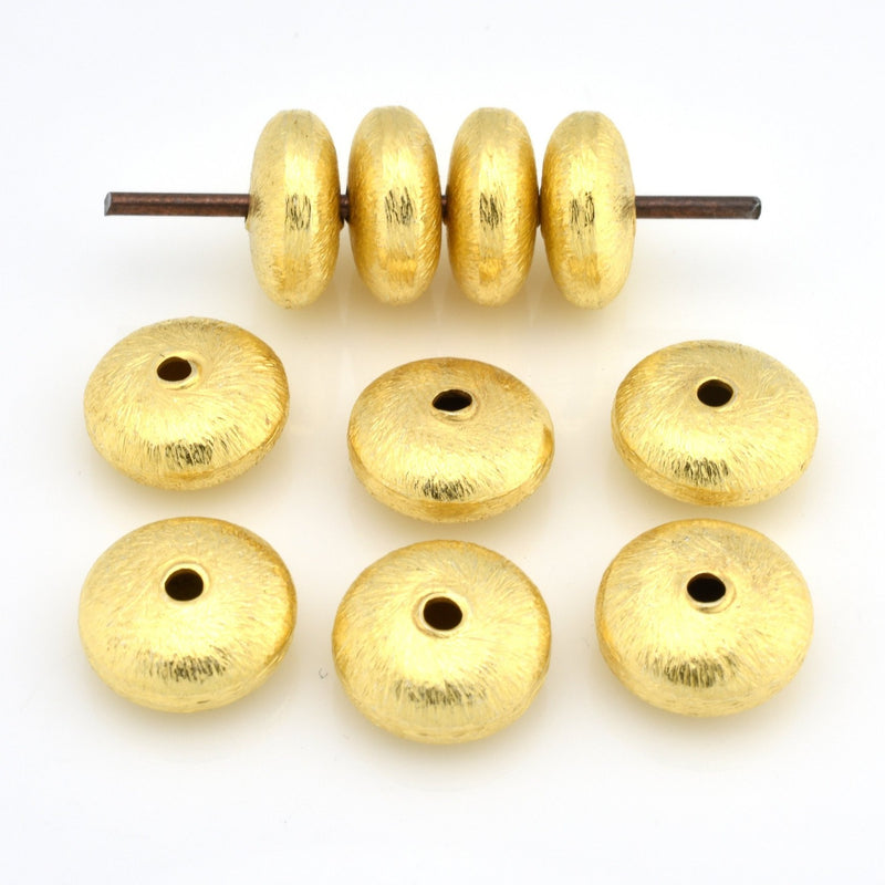 Gold Saucer Spacer Beads For Jewelry Makings 