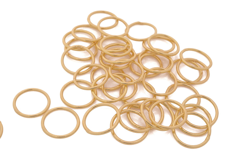 Gold Closed O Rings Jump Rings Connector Links For Jewelry Makings 