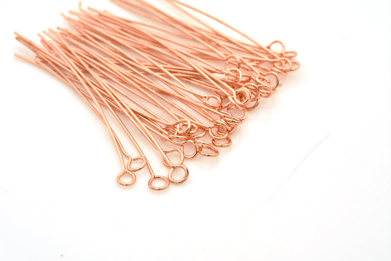 Copper Half Hard Wire Eye Pins For Jewelry Makings 