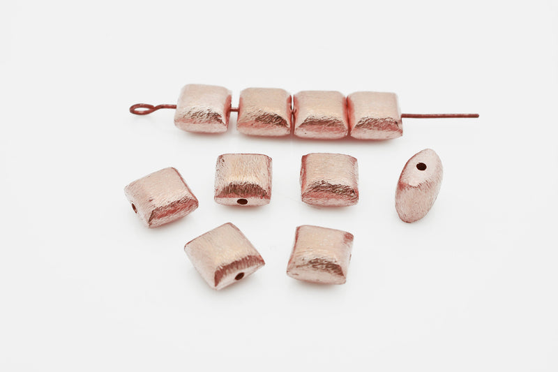 Rose Gold Square Spacer Beads For Jewelry Makings 