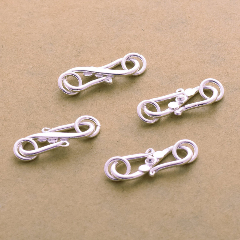Silver Plated S Hook Clasps