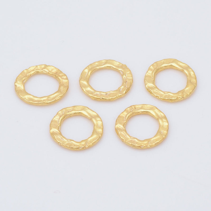 Gold Hammered Washer Circles Connector Links Charms For Jewelry Makings