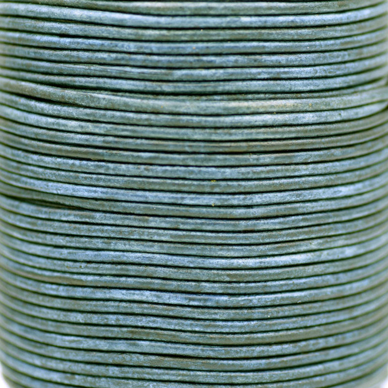 Vintage Navy Blue Leather Cord Round For Wrap Bracelet 