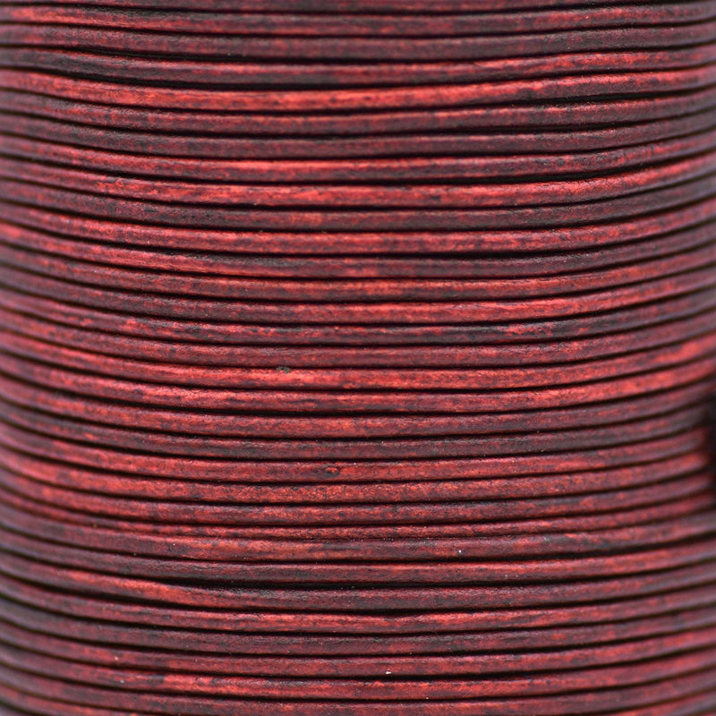 Red Wine Color Leather Cord Round Wrap Bracelet Making Findings