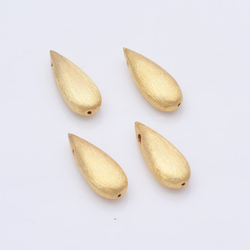 Gold Plated Tear Drop Spacer Beads - 21mm