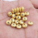 Gold Plated 8mm Saucer Spacer Beads