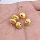 Gold Plated 10mm Bi-cone Saucer Spacer Beads