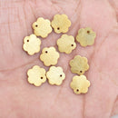 Gold Plated Flat Flower Stamping Blank Charms