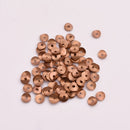 5mm Copper Brushed Wavy Disc Spacer Beads- 165pcs
