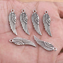 Antique Silver Plated Wing Charms