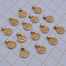 Raw Brass Tribal Boho Pendant Charms For Jewelry Macrame Makings 