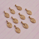 Raw Brass Tribal Boho Pendant Charms For Jewelry / Macrame Makings