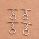 Silver Plated Toggle T Bar Bali Clasps