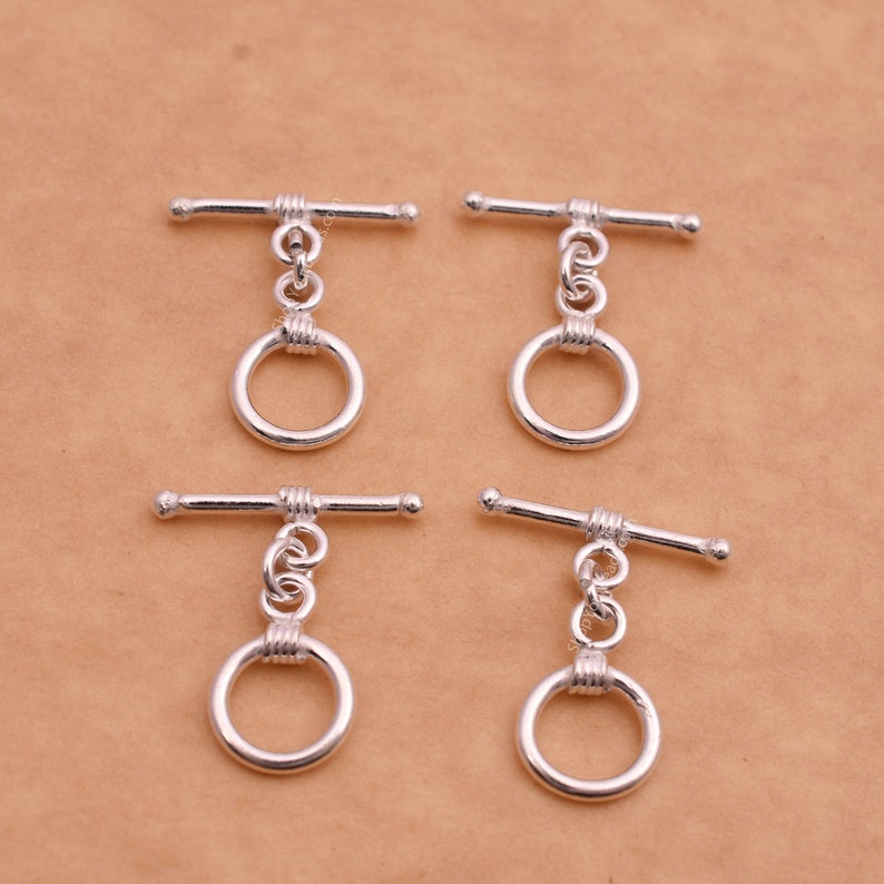 Silver Plated Toggle T Bar Bali Clasps