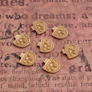 Raw Brass Flower Pendant Charms For Jewelry Macrame Makings