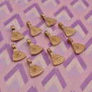Raw Brass Tribal Boho Pendant Charms For Jewelry / Macrame Makings