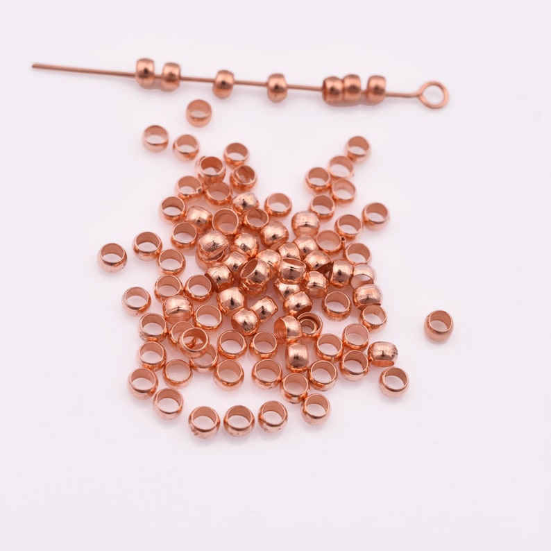 3.5mm  Copper Crimp Beads Components-172pc