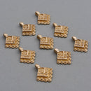 Raw Brass Tribal Boho Ethnic Charms - 20mm