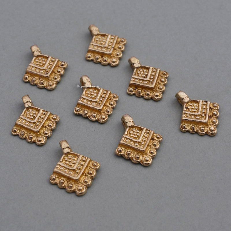 Raw Brass Tribal Boho Pendant Ethnic Charms For Jewelry Makings 
