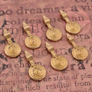 Raw Brass Sprial Tribal Pendant Charms For Jewelry Macrame Makings 