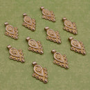 Raw Brass Tribal Boho Pendant Charms For Jewelry / Macrame Makings 