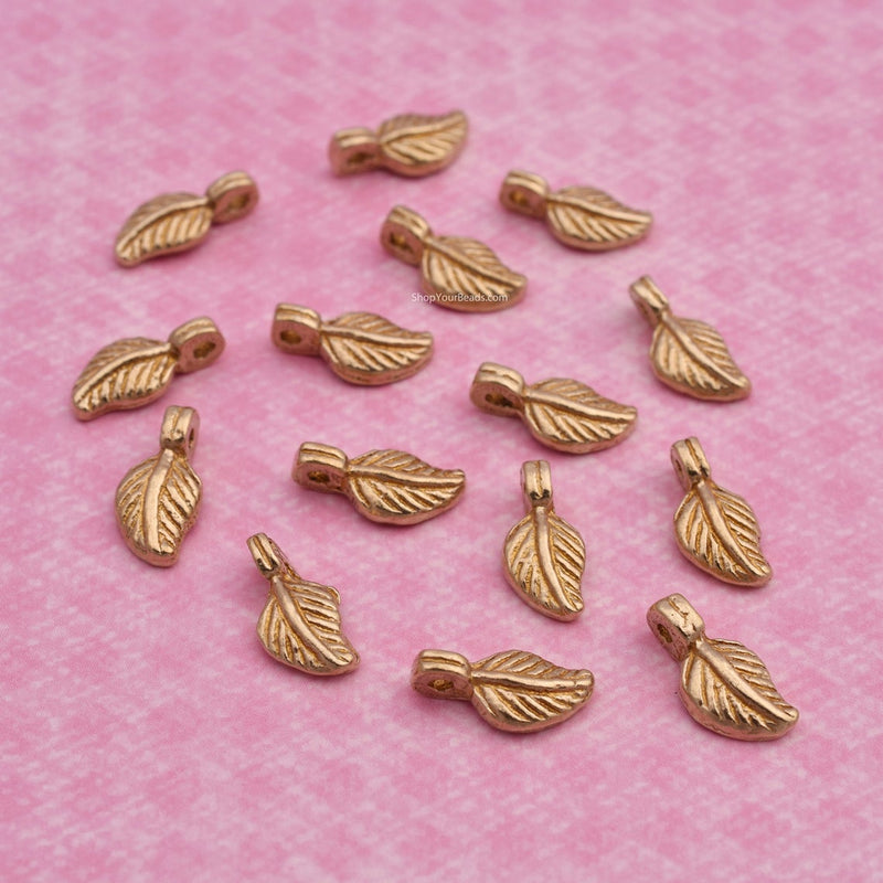 Raw Brass Leaf Charms Pendants For Jewelry Makings