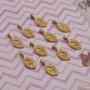 Raw Brass Eye Pendant Charms For Jewelry Macrame  Makings 