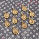 Raw Brass Tribal Boho Pendant Charms For Jewelry / Macrame Makings