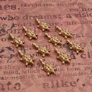 Raw Brass Tortoise Pendant Charms For Jewelry / Macrame Makings 