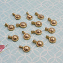 Raw Brass Tribal Boho Circular Pendant Charms For Jewelry Makings 