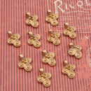 Raw Brass Tribal Boho Geometric Ethnic Charms For Jewelry Macrame Makings