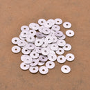 Silver Flat Disc Heishi Spacers Beads For Jewelry Makings 