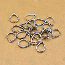 Antique Silver Plated Teardrop Pendant Bails - 12mm