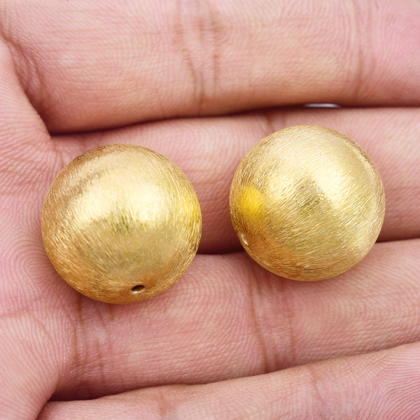 20mm Gold Plated Round Ball Spacer Beads