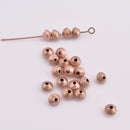 Rose Gold Plated 6mm Bi-cone Saucer Spacer Beads