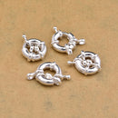 Silver Plated Spring Round Lobster Clasps