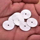 Silver Plated Heishi Flat Disc Spacer Beads - 18mm