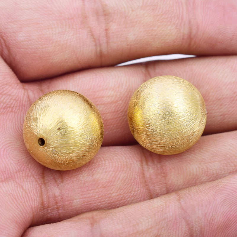 18mm Gold Plated Round Ball Spacer Beads