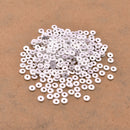 Silver Flat Disc Heishi Spacers Beads For Jewelry Makings 