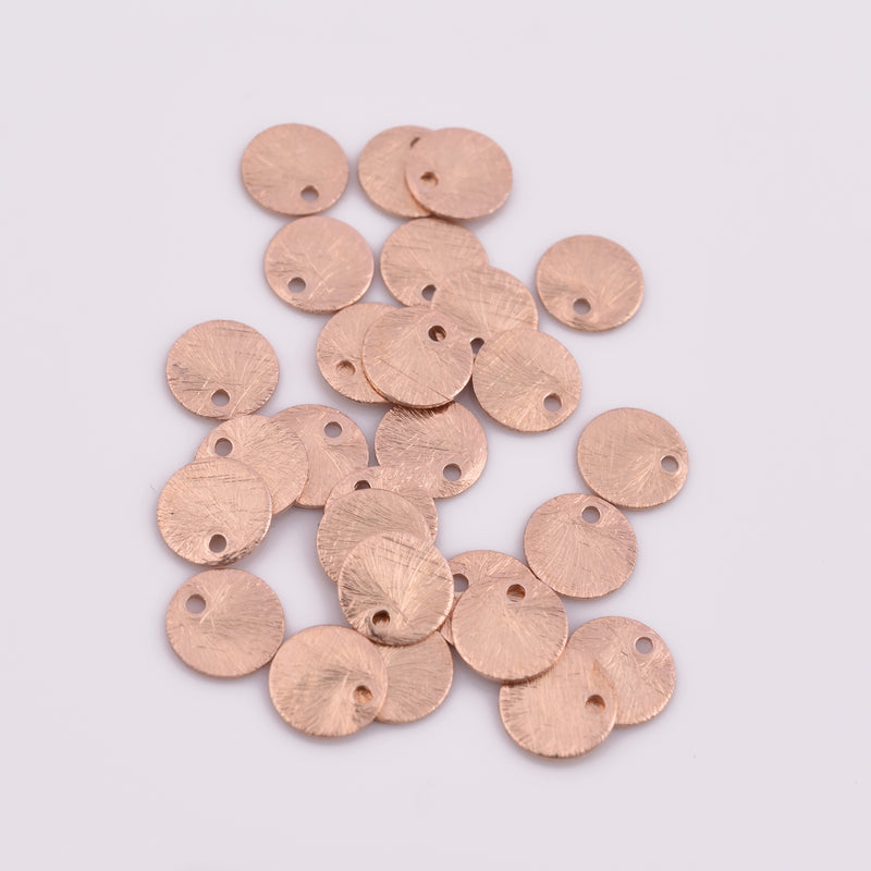 Rose Gold Flat Disc Stamping Blank Charms