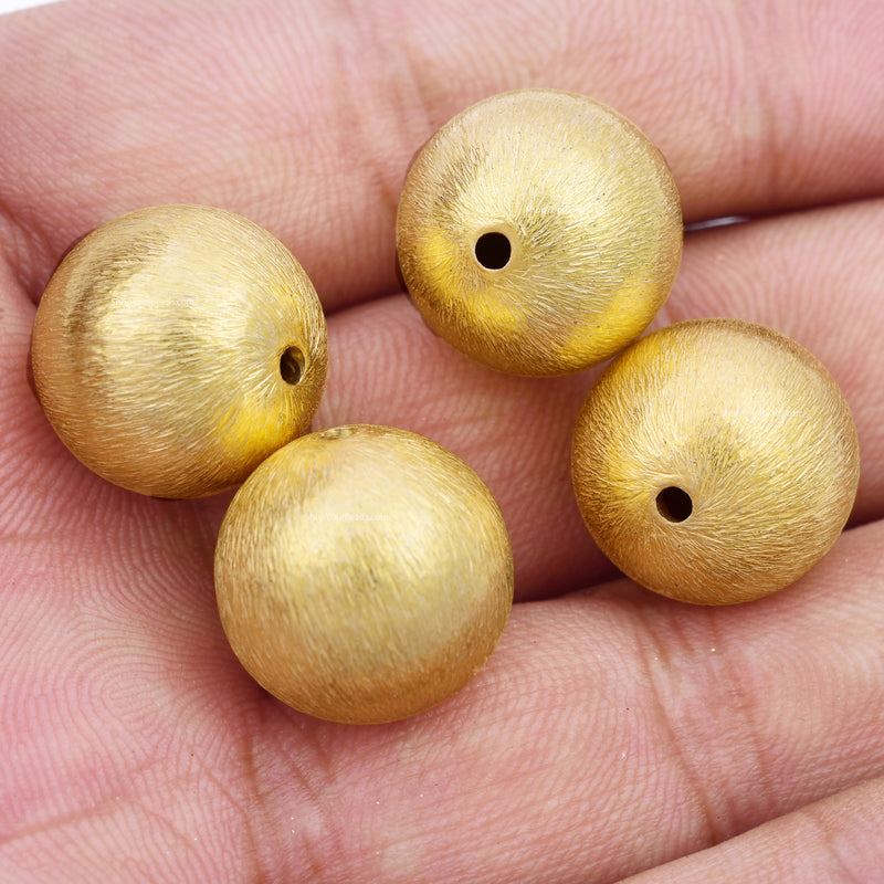 16mm Gold Plated Round Ball Spacer Beads