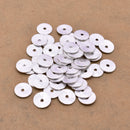 Silver Flat Disc Heishi Spacers Beads For Jewelry Makings 