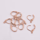 Rose Gold Plated Lever Back Ear Wire Hooks - 10mm